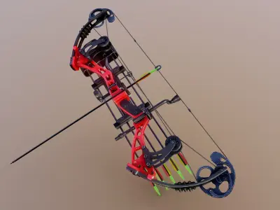 Compound Bow Low-poly 3D model purchase