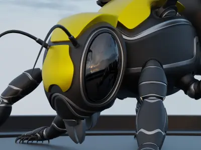 Robot Bee 3D model purchase