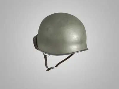 US WWII M1 Combat Helmet 3D model Low-poly 3D model