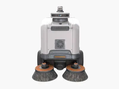 Street Cleaning Robot Vehicle 3D model