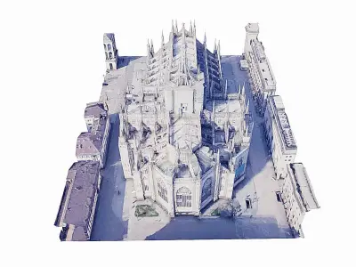 Milan Cathedral Low-poly 3D model purchase