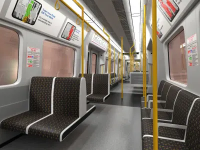 London Subway Train S8 Locomotive 3D model