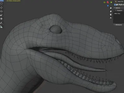 Velociraptor dinosaur Low-poly 3D model purchase