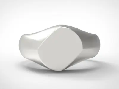 Signet ring unisex 3D print model