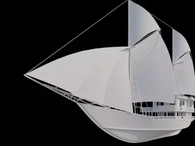 pinisi boat 3D model