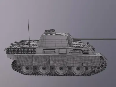 Panther G Tank Low-poly 3D model