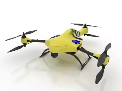 Ambulance Drone 3D model purchase
