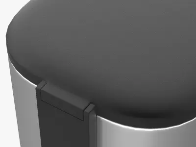 Dustbin 2 stainless steel trash can 3D model