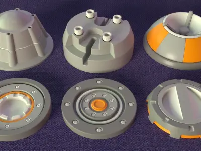 Industrial Kitbash-7 - 65 pieces 3D model