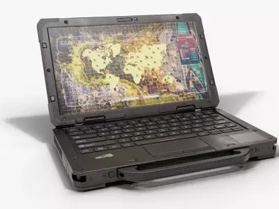 Tactical laptop Low-poly 3D model purchase