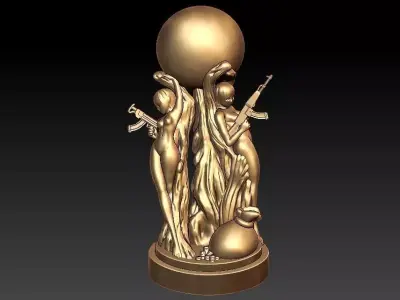 World Toon Trophy 3D print model