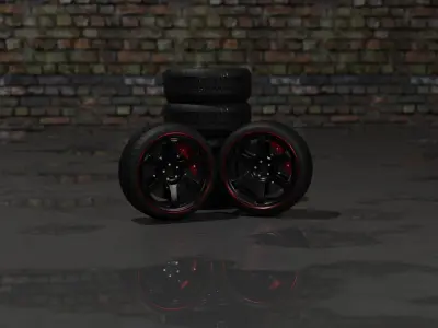 Rim and Tire 3D model by nikdox