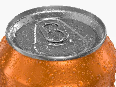 Standard Soda Can With Droplets 355ml 3D model