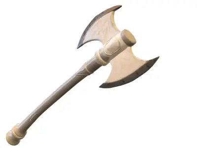 viking axe game reader Low-poly 3D model