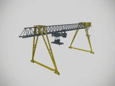 Gantry crane Low-poly 3D model purchase