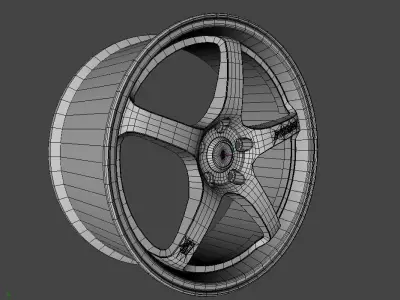 WHEEL BASED on RAYS 57 CUSTOM 3D model