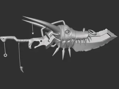 Dinosaur knife 3D Hig Poly Model 3D model