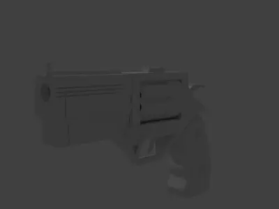 revolver gun 3D model