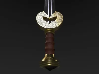 Herugrim - Theoden Sword PBR Lowpoly Game-Ready Low-poly 3D model