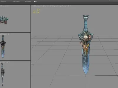 Evil Soul Sword Low-poly 3D model