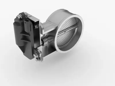 Electic Exhaust Valve Low-poly 3D model