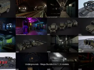 Undergrounds - Mega Bundle 6 in 1 3D Model Pack