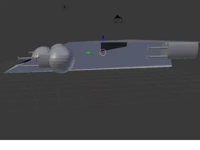 Scifi light Spaceship 3d model 3D model