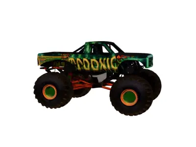 Monster Truck Offroad Pickup Studio Render 3D Model 3D model