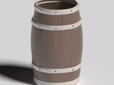 Barrel wooden 3D model buy