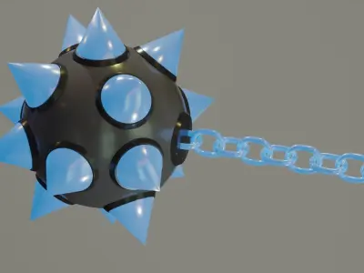 Sci-Fi Spike Ball Weapon 3D model