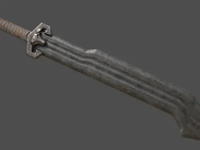 Dwarven Sword Low-poly 3D model purchase