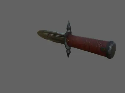 Knife Low-poly 3D model 15