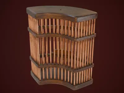 Chinese Cricket Cage Low-poly 3D model