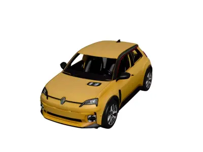Renault 5 E-Tech 2026 Compact Electric Hatchback Retro-Modern 3D model