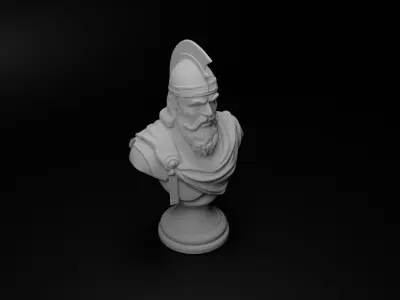Swedish Warrior Bust Chess 3D print model
