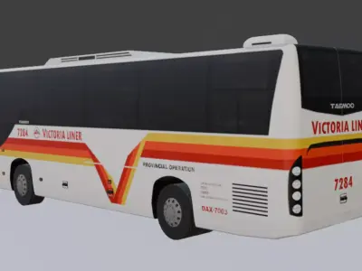 Philippine Provincial Bus Low-poly 3D model