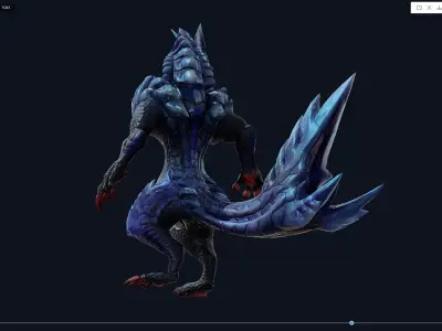 Monster Hunter Low-poly 3D model