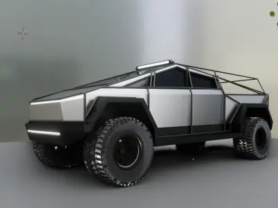 cyber truck Low-poly 3D model