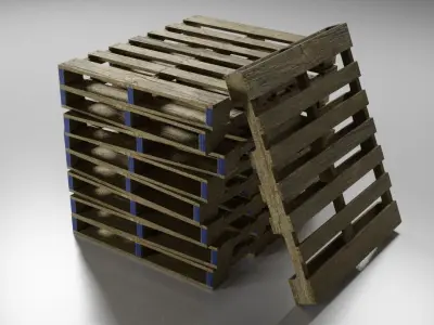 Wood Pallet Free low-poly 3D model purchase