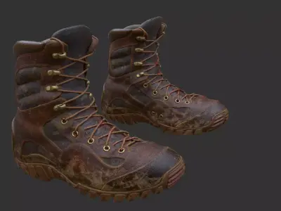 Dirty Bloody Combat Boots 3D model
