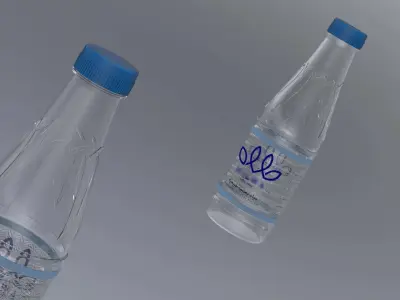 Water bottle 3D model Free low-poly 3D model purchase