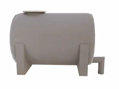 Roof Water Tank  Low-poly 3D model