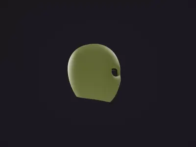 Green alien mask 3D model