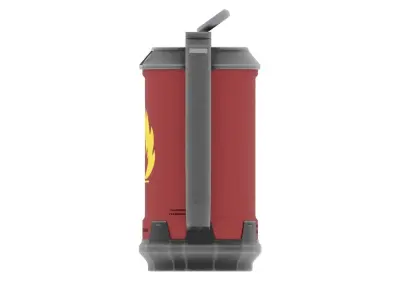 Futuristic Fire Grenade Low-poly 3D model