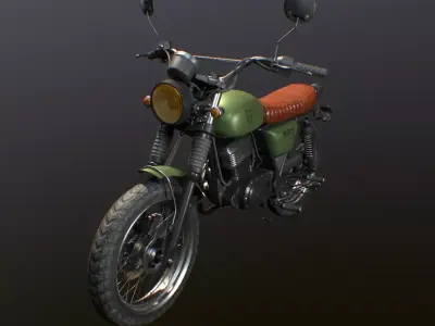 motorcycle Mutt Hilts 125 Low-poly 3D model