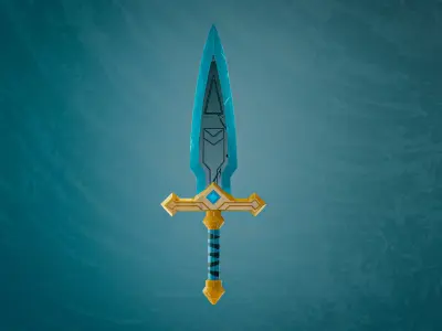 Fantasy Dagger Low-poly 3D model get