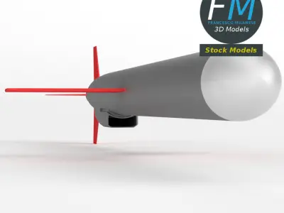 Stylized Cruise Missile 3D model