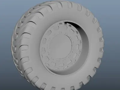 Tire truck Free low-poly 3D model