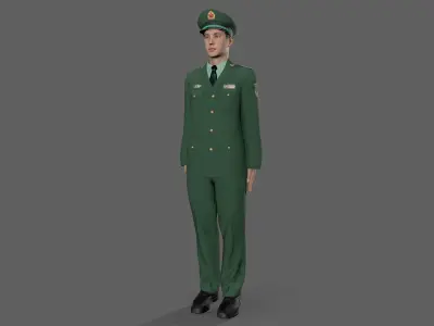 soldier character Low-poly 3D model purchase
