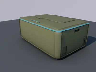 sci fi storage crate 3D model